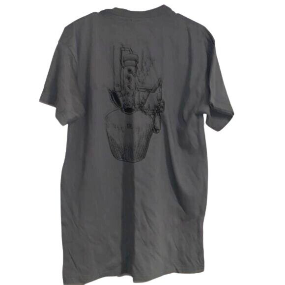 Bayside Heavy Weight "Rogue Spirits" Graphic T-Shirt L Gray USA - Picture 5 of 6